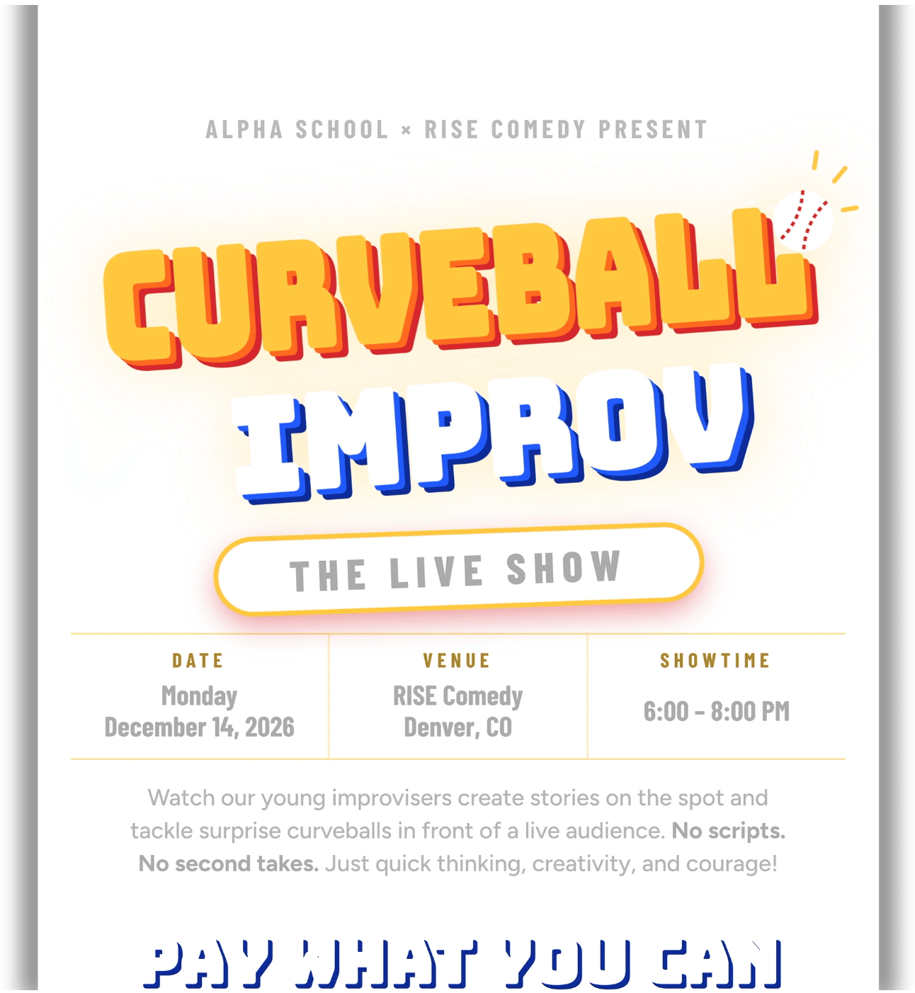 Curveball Improv: The Live Show!